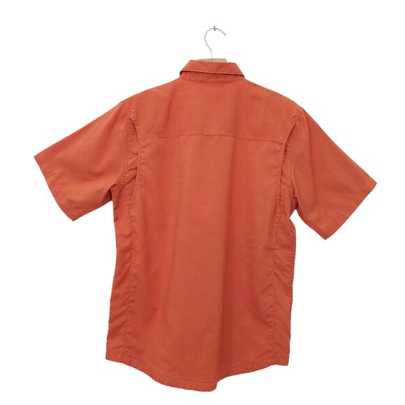 Royal Robbins Shirt Mens Medium Orange Button Up Short Sleeve Breathable Outdoor - Picture 5 of 12